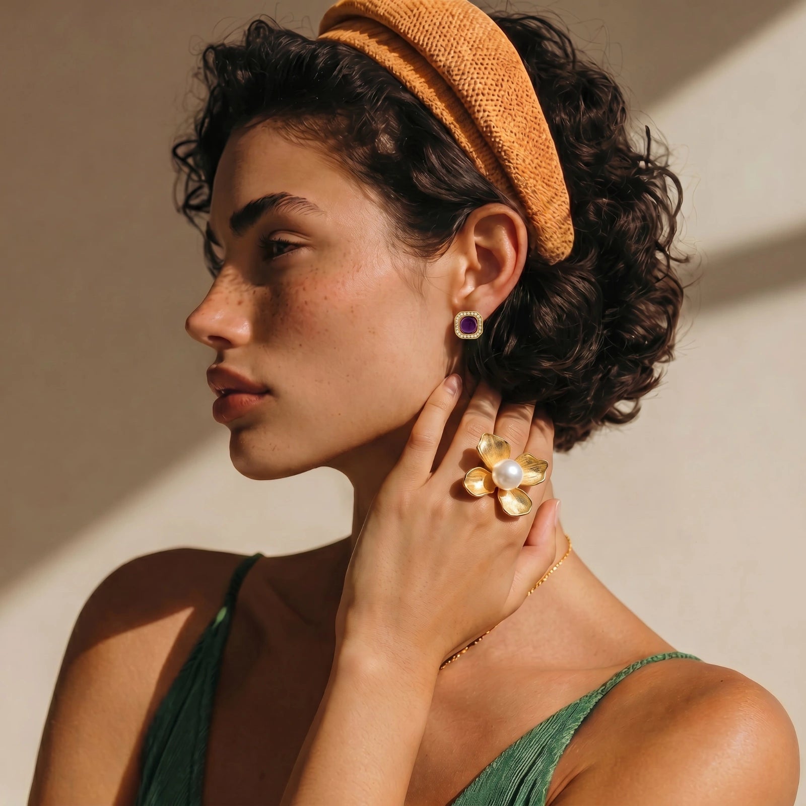 Anello Statement Fiore di Perla | FISÒ Gioielli
