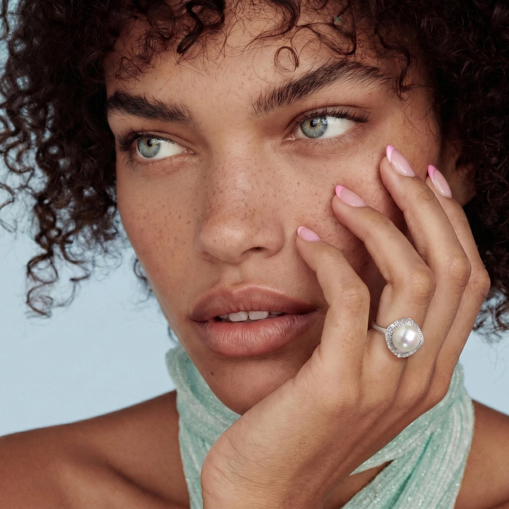 Anello Pearl Halo Dreams | FISÒ Gioielli